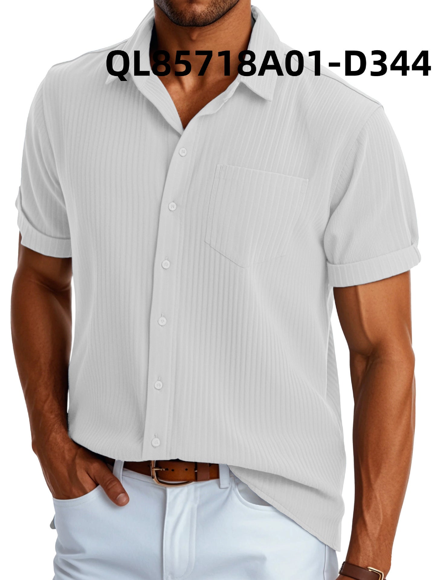 Men's Loose Trendy Short Sleeve Lapel Shirt