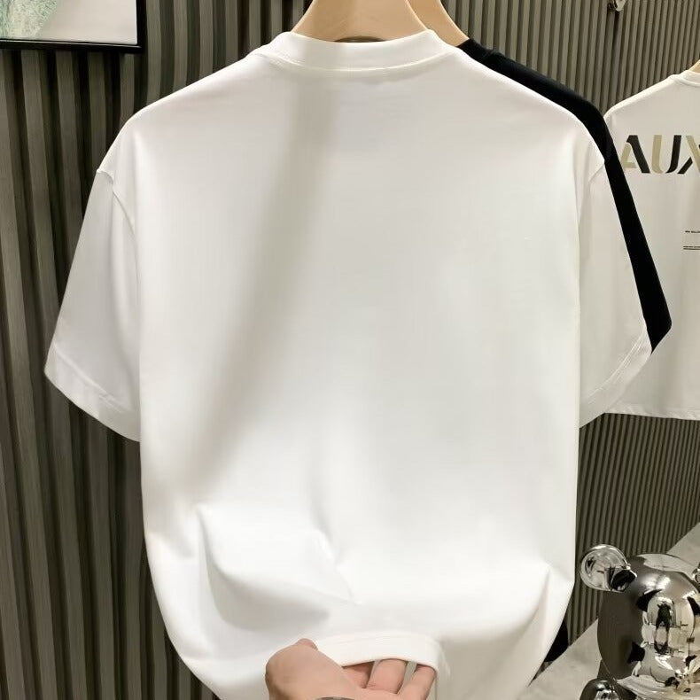 Fashion Trendy Brand Light Luxury Short Sleeves Star Hot Drill Niche Internet Celebrity