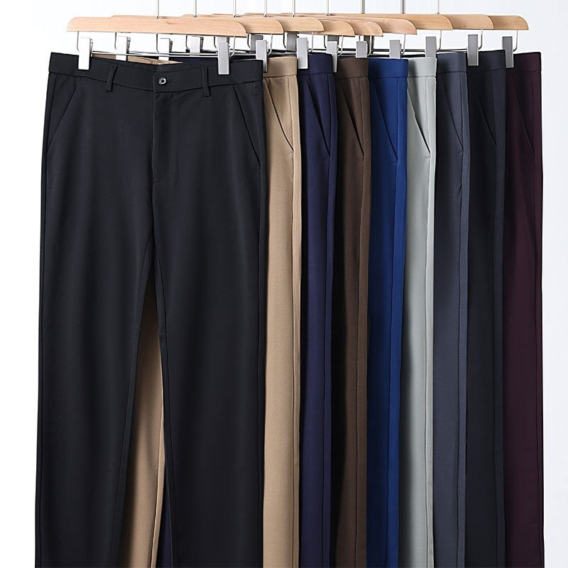 Summer Thin Ice Silk Middle-aged Men's Pants