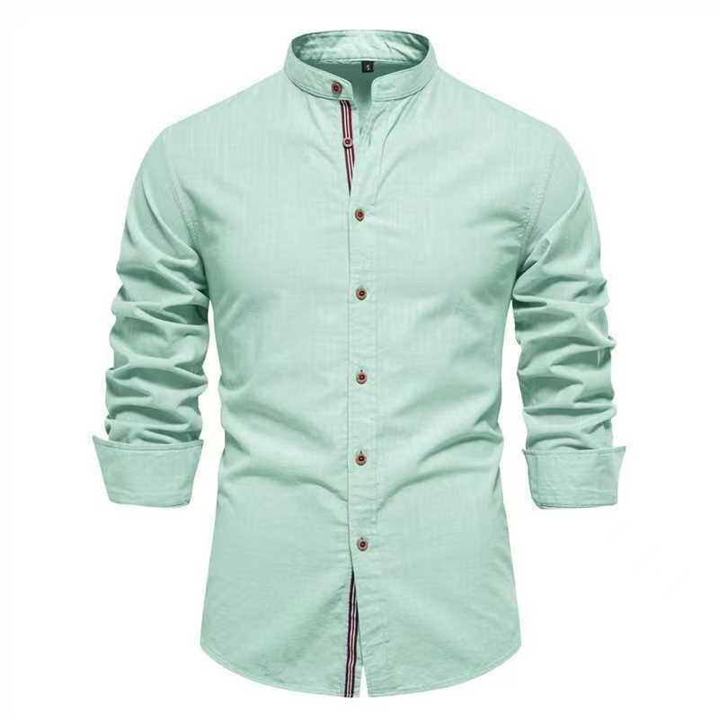Men's Solid Color Long Sleeve Shirt