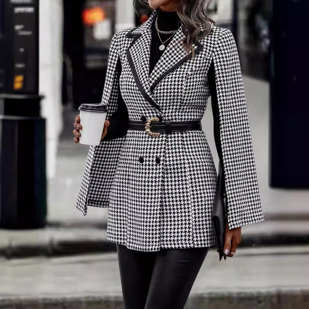 Women's Suit Jacket Split Long Sleeve Commuting Elegant