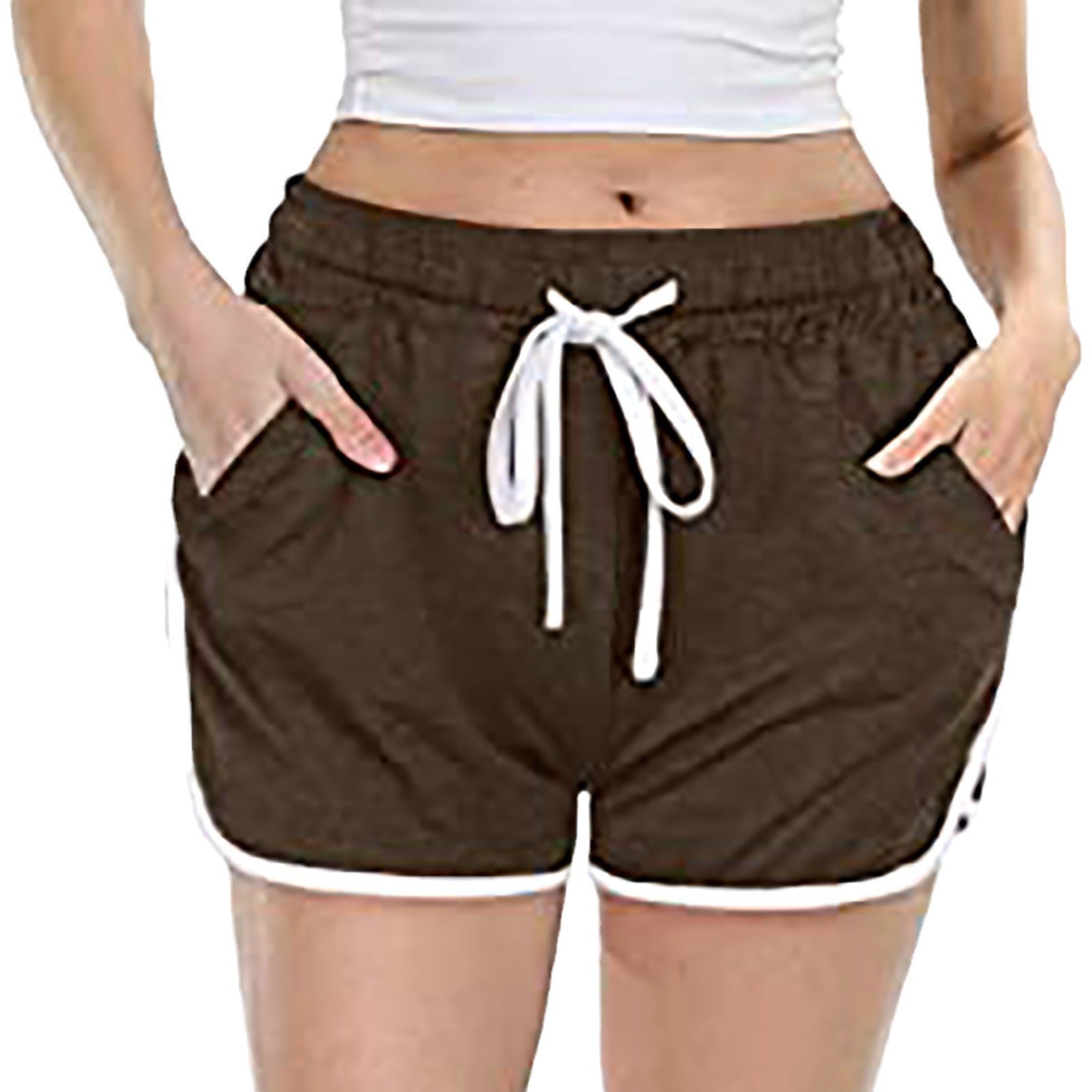 Women's Casual Solid Color Tether Shorts