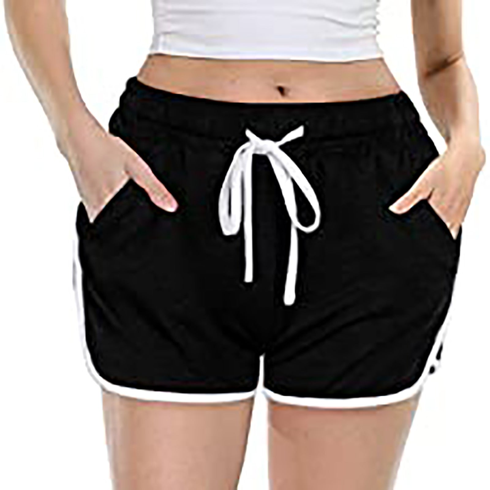 Women's Casual Solid Color Tether Shorts