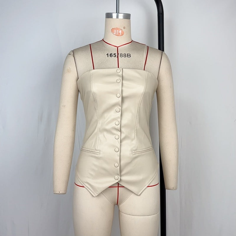 Women's Fashion Sexy Backless Fitted Vest