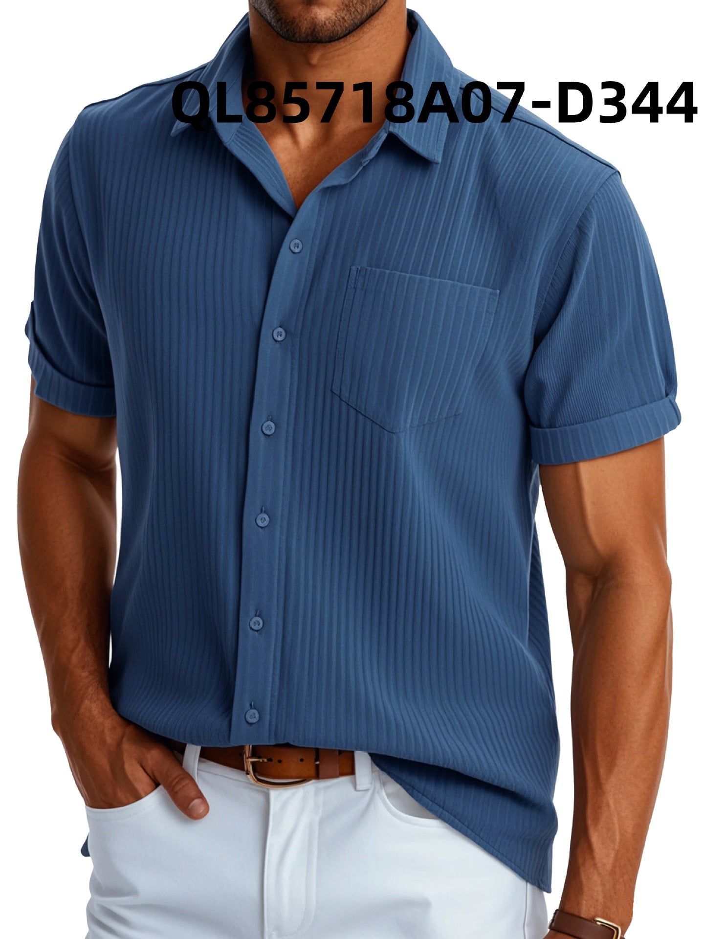 Men's Loose Trendy Short Sleeve Lapel Shirt
