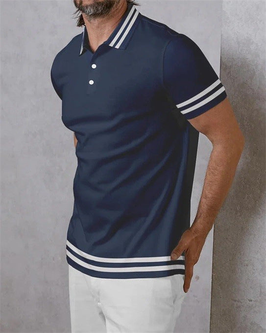 3D Printed Irregular Stripe Series Short Sleeve