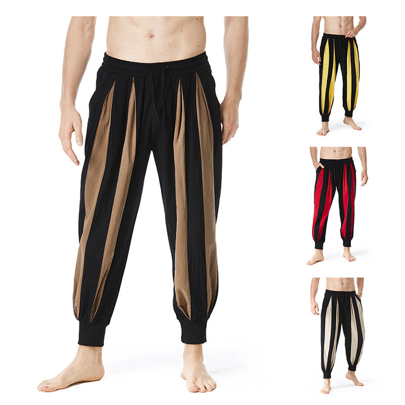 Men's Color Matching Casual Trousers