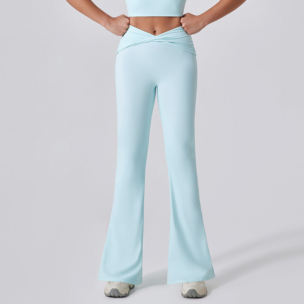 Female Pure Color Tight Hip Lift Quick-drying Casual Sports Trousers