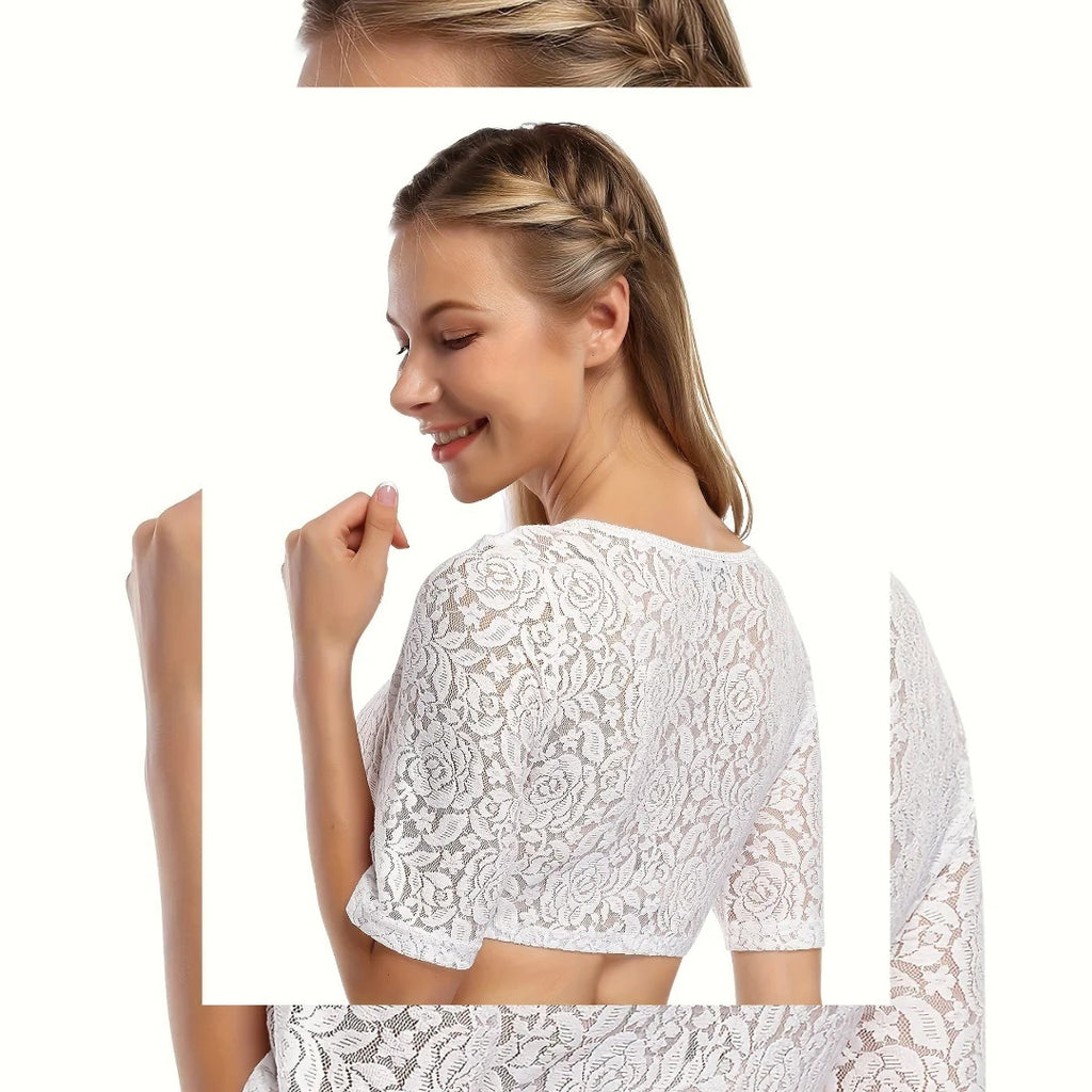 Women's Sexy Lace Stitching Small Shirt Top