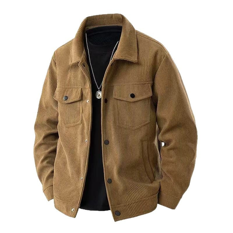 Retro Casual Loose Men's Lapel Work Jacket
