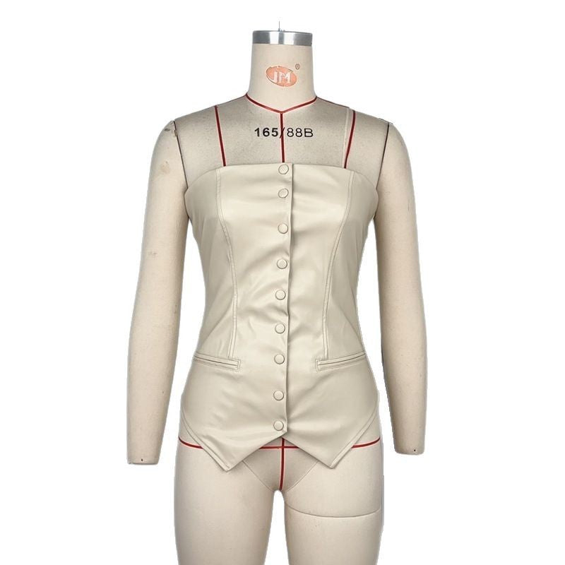 Women's Fashion Sexy Backless Fitted Vest