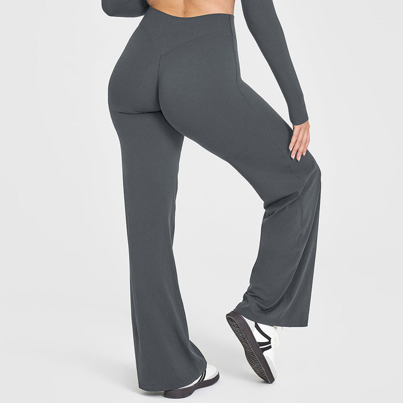 Fashionable Loose Straight-leg Yoga Pants For Women