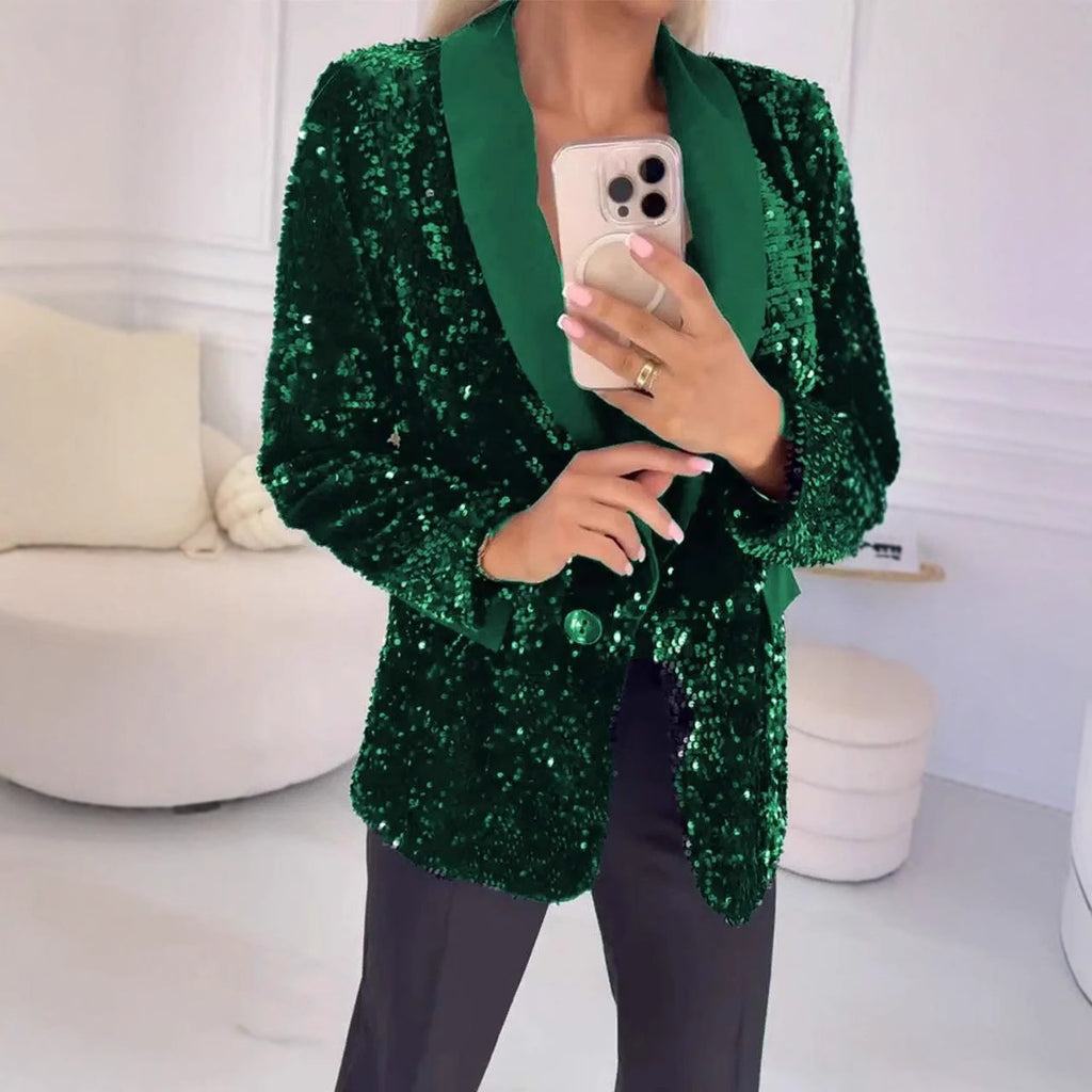 Autumn And Winter Leisure Fashionable Sequins Jacket