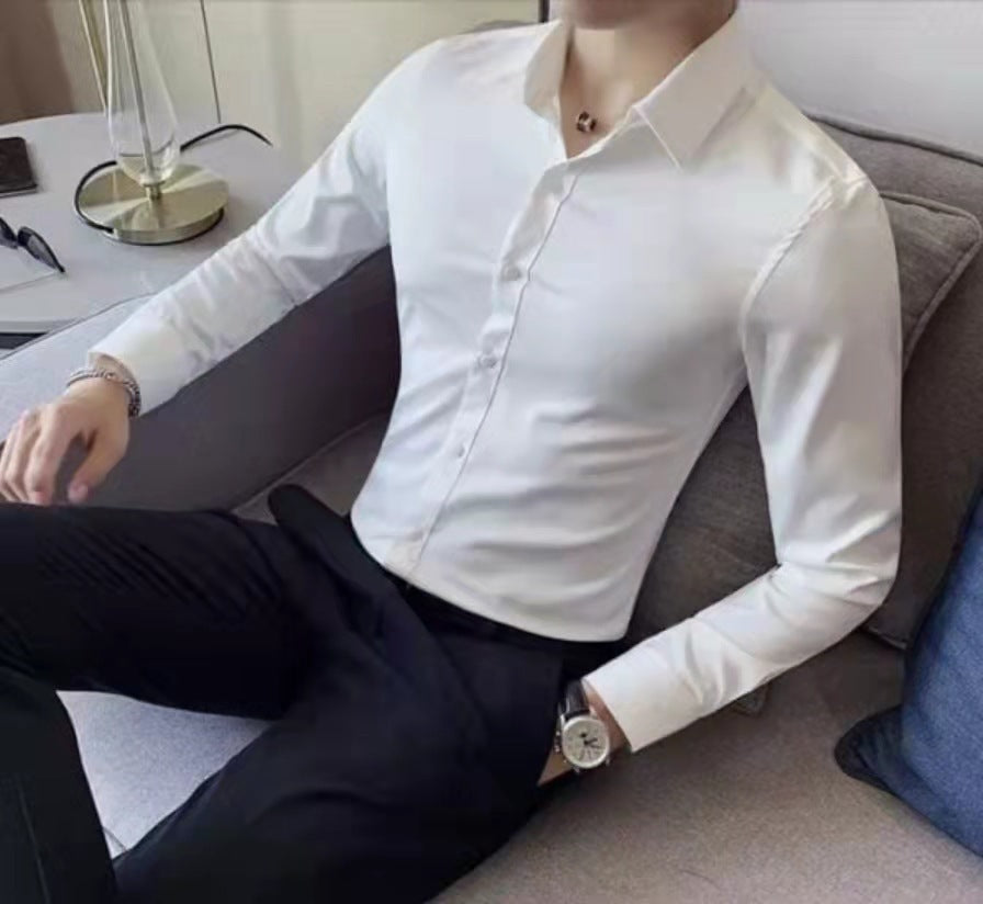 Men's Sports And Leisure Long Sleeve Lapel Shirt