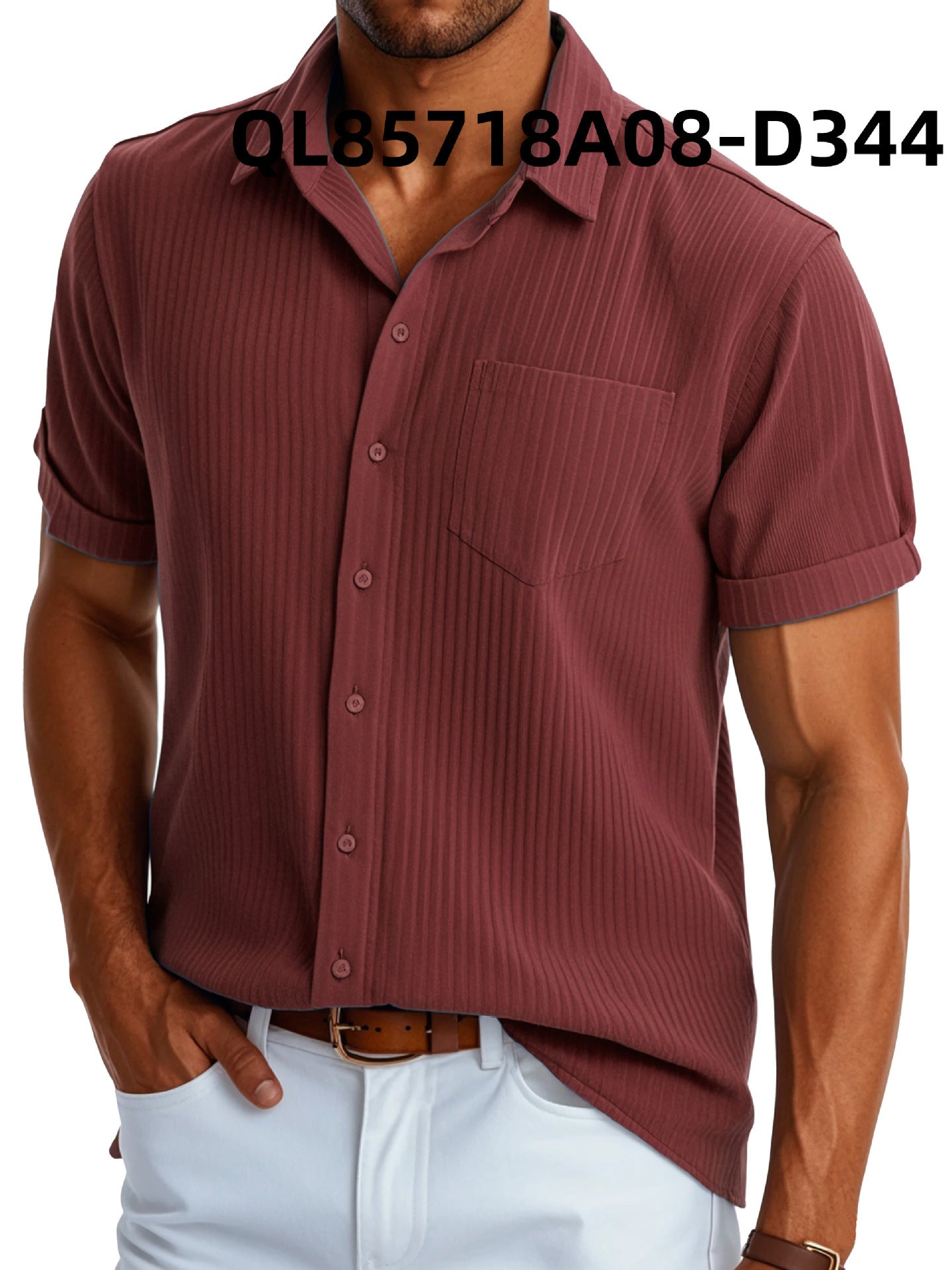 Men's Loose Trendy Short Sleeve Lapel Shirt