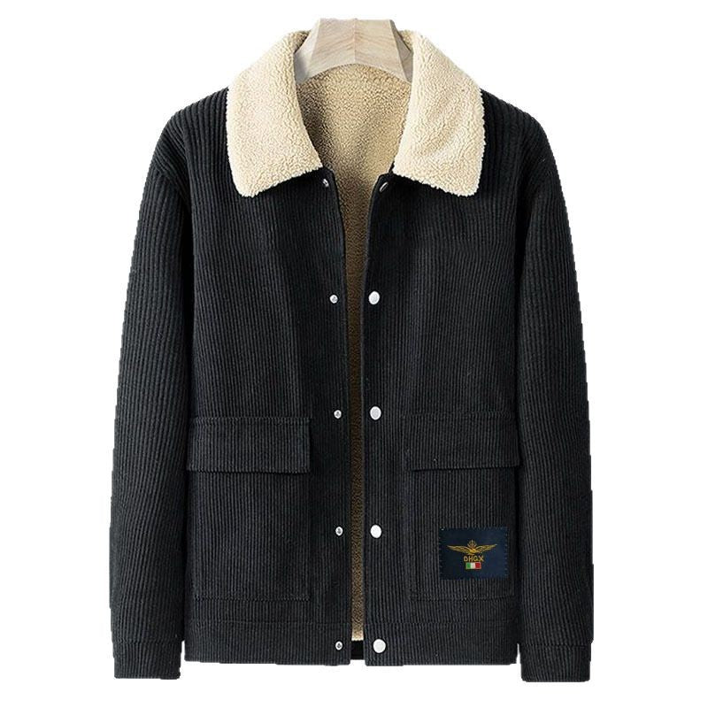 Autumn And Winter Lamb Fleece Warm High-quality Corduroy Jacket
