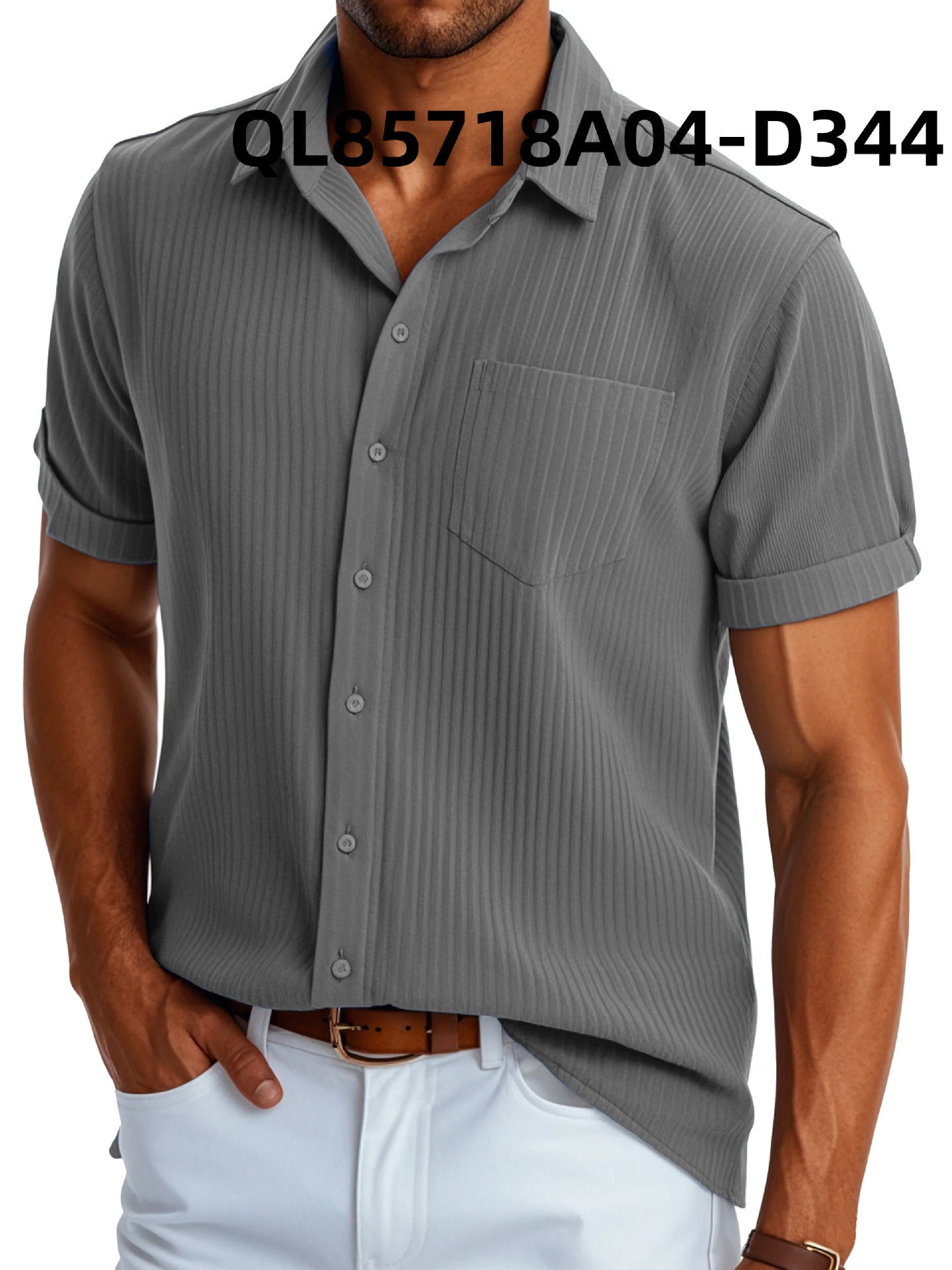 Men's Loose Trendy Short Sleeve Lapel Shirt