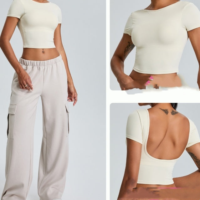 Quick-drying Workout Clothes Outdoor All-matching Running Beauty Back Sports Top