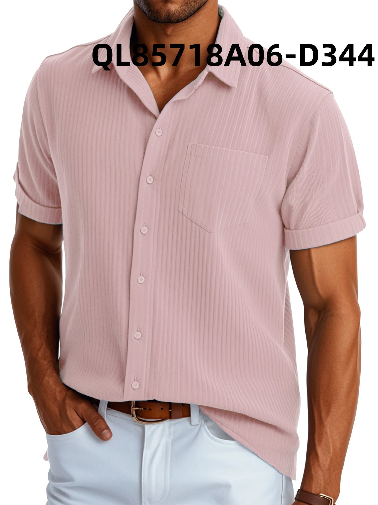Men's Loose Trendy Short Sleeve Lapel Shirt