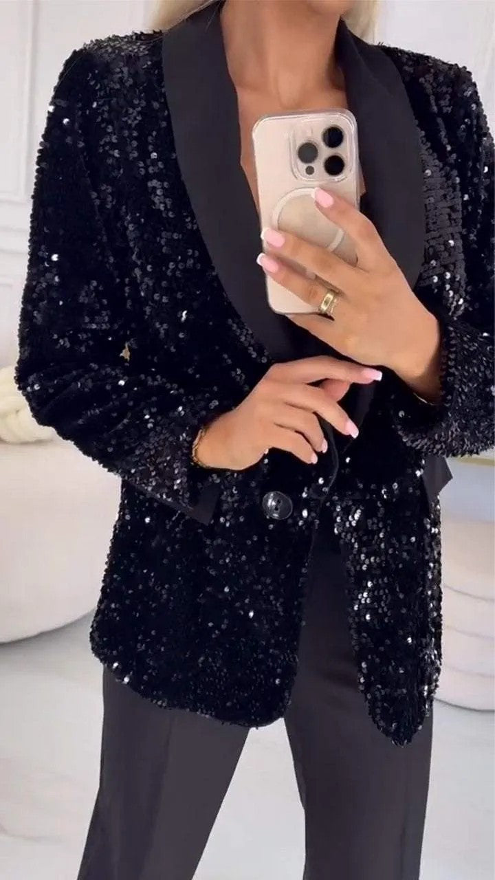Autumn And Winter Leisure Fashionable Sequins Jacket
