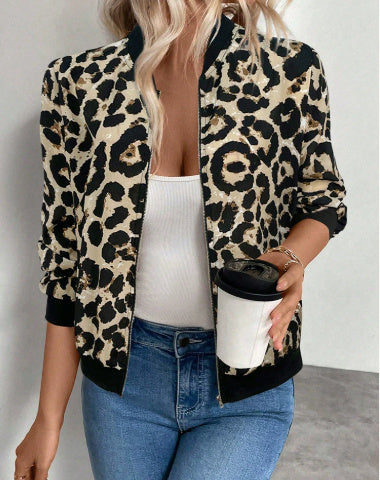 Thin Coat With Zip Slim Fit Slimming Casual Jacket Top