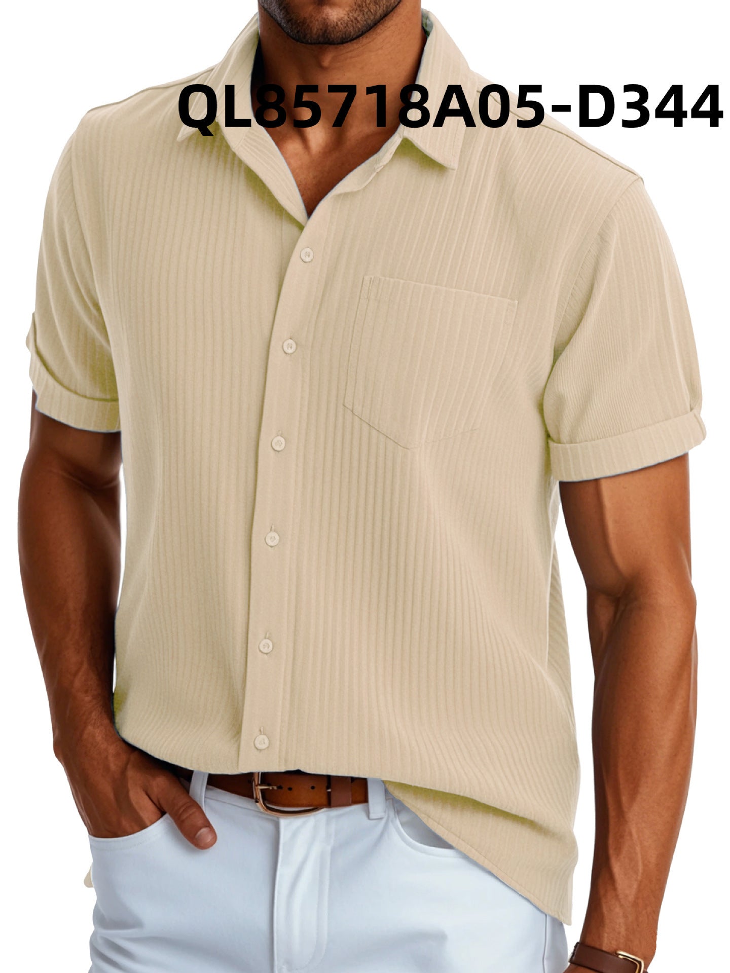 Men's Loose Trendy Short Sleeve Lapel Shirt