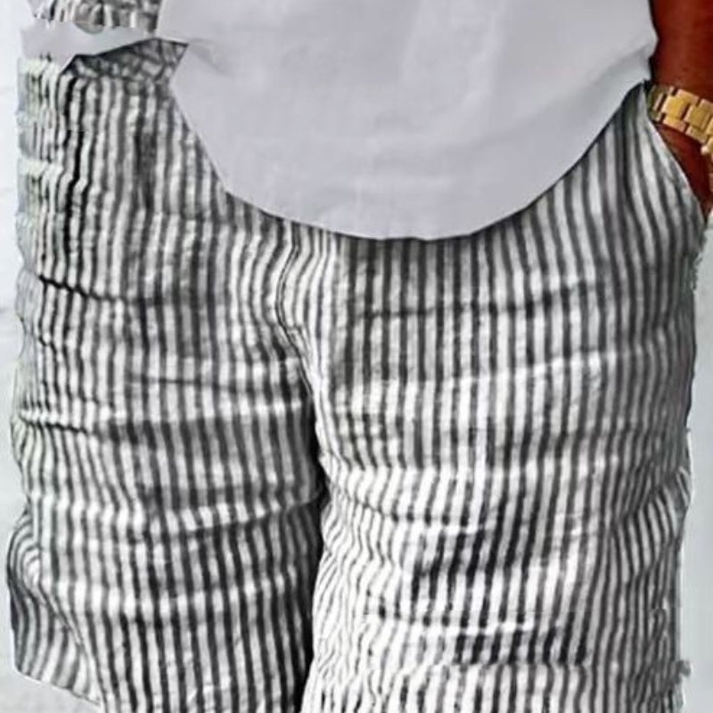 Striped Shorts Fashionable All-match Loose