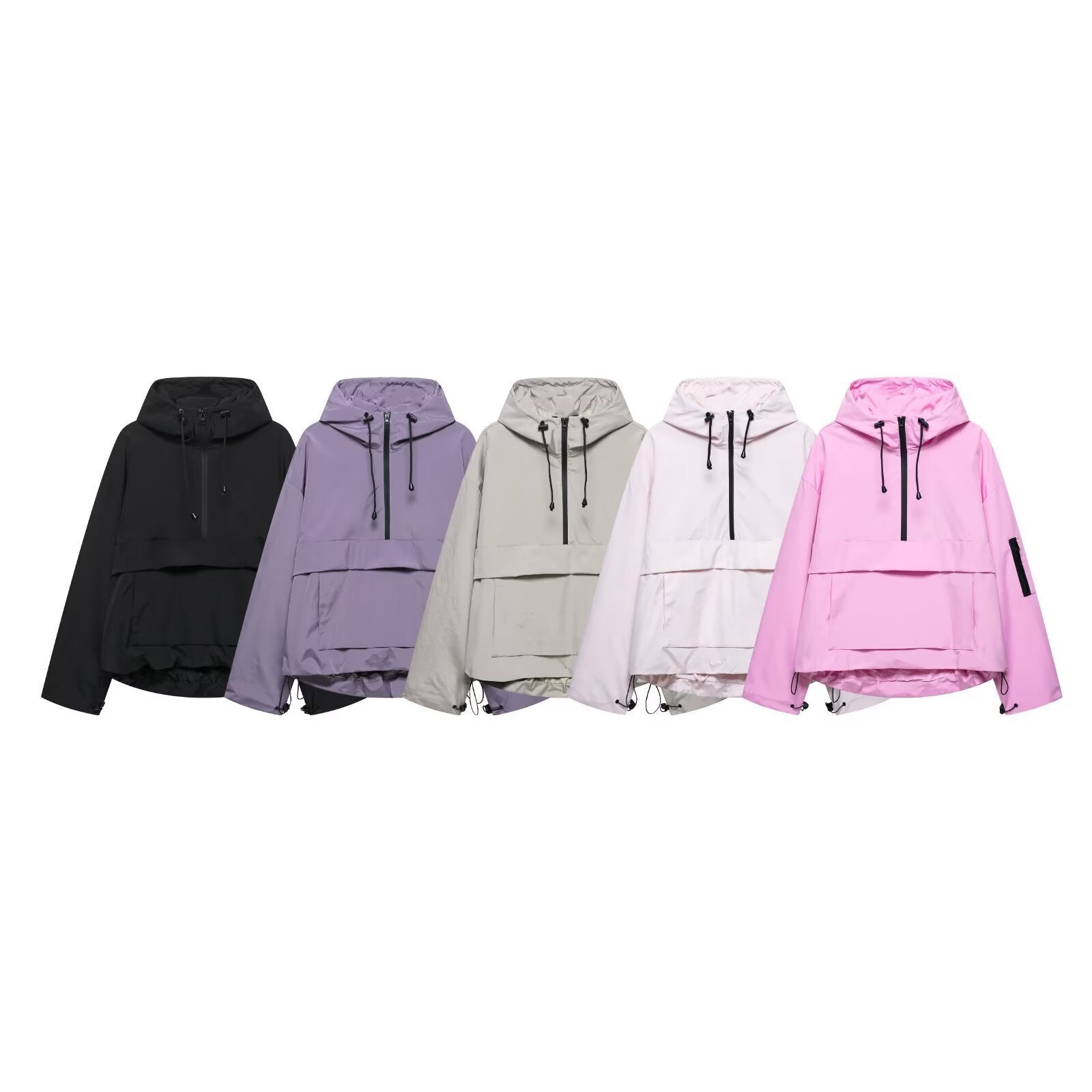 Women's Three-proof Fabric Hooded Jacket Multi-color Outdoor Jacket Coat